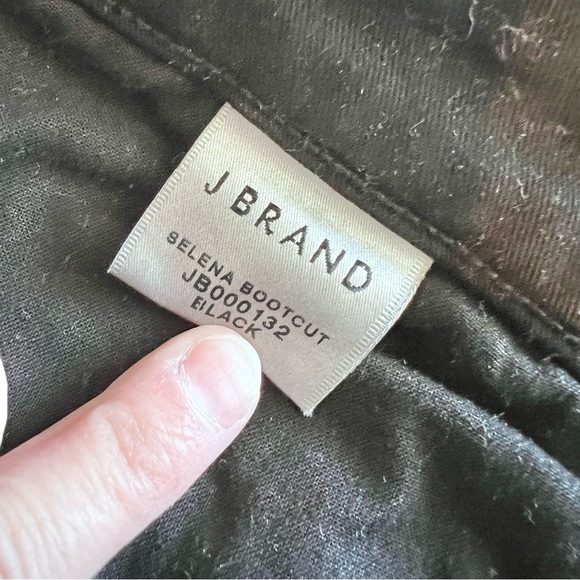 J BRAND Selena Corduroy Pants Black 29 Mid-Rise Cropped Bootcut Modal Blend - Picture 10 of 11